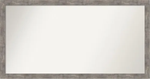 Miniatura 141 de Amanti Art Silver Bathroom Mirror for Over Sink, 24x49 Custom Made Marred Pewter Rectangle Vanity Mirror, Oversize Casual Wood Frame, Hangs Estaño