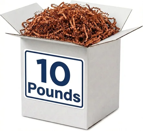 Miniatura 8 de Box USA Papel kraft arrugado de 10 libras para embalaje, envío y mudanza, papel triturado de relleno para cajas, para paquetes de cajas, relleno