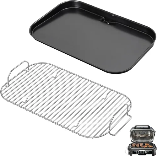 Miniatura 10 de SafBbcue Placa de parrilla y rejilla para ahumar 7 en 1 Ninja Woodfire OG700 Series parrillas al aire libre, para Ninja OG701 OG751 XSKGRDPLT