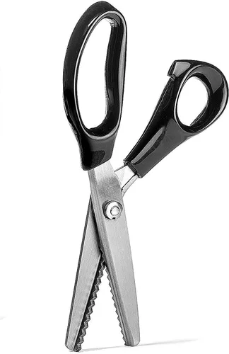 Miniatura 10 de BlueSnail Tijeras de acero inoxidable con agarre cómodo, mango profesional, para manualidades, costura, corte en zigzag, tijeras de coser