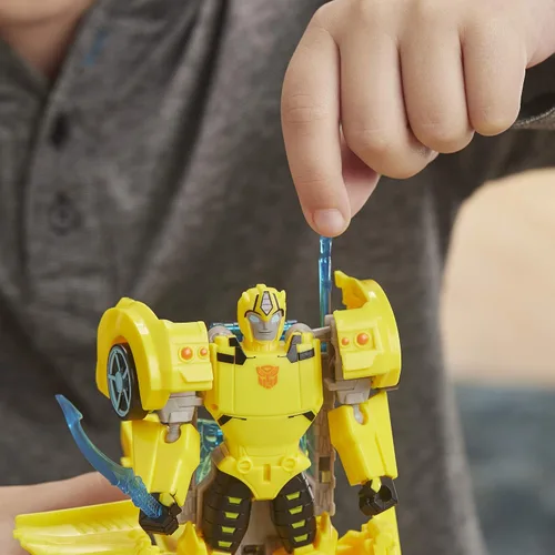 Miniatura 4 de Transformers Toys Cyberverse Ultra Class Bumblebee Figura de acción, combina con armadura Energon para encenderse, para niños de 6 años en adelante