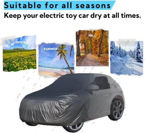 Miniatura 4 de Funda grande para automóvil de juguete para niños, protección resistente al aire libre para vehículos de juguete eléctricos con pilas, ajuste Negro