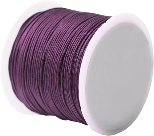 Miniatura 20 de Cordón de nailon para cuentas de 164.0 ft x 0.031 in, hilo de raso satinado de nailon trenzado para manualidades de macramé Mezcla de amarillo 1