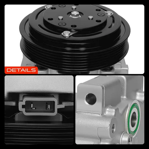 Miniatura 9 de A-Premium Compresor de aire acondicionado con embrague compatible con chasis de autocaravana 4.9L 7.5L 1989, Ford F-150, F-250, F-350, F-53