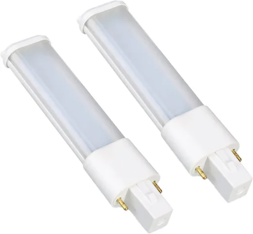 SATZOL Paquete de 2 bombillas LED G23 4W 400LM blanco cálido AC120V 2pin G23 LED PL, equivalente a 7 W CFL, compatible con el balasto