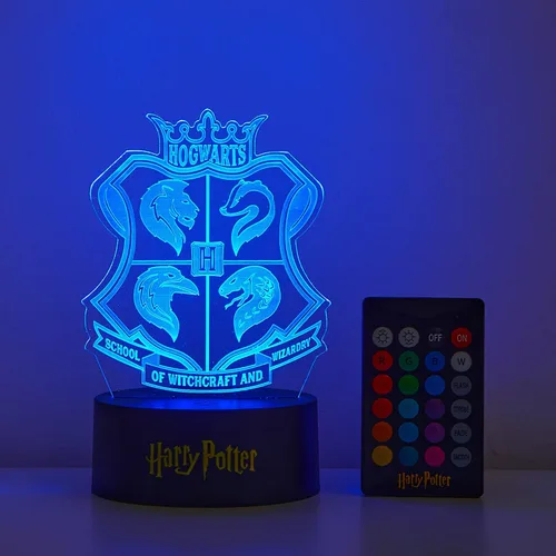 Lámpara de ilusión 3D de LED acrílico Harry Potter, luz nocturna que cambia de color para dormitorio de niños, escritorio y decoración del hogar