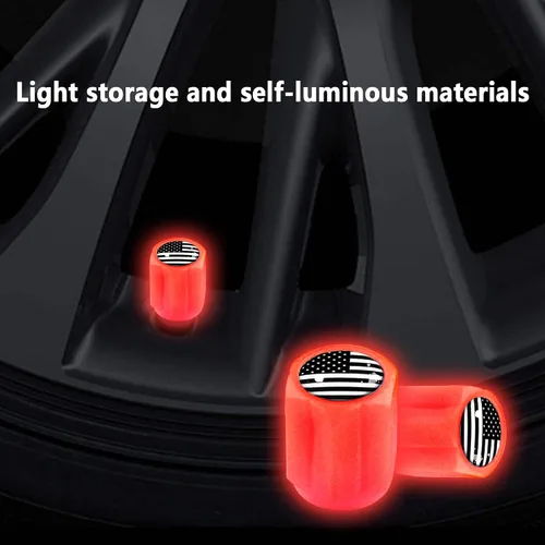 Miniatura 4 de 16 piezas de tapas fluorescentes para válvula de neumático, tapa luminosa para válvula de aire de rueda de auto, accesorios de decoración