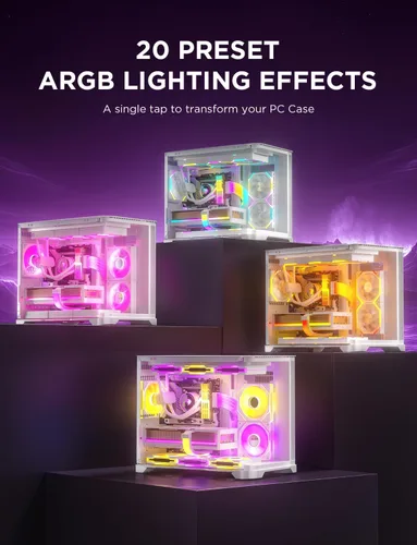 Miniatura 2 de AsiaHorse [20 + iluminación personalizada exclusiva] ASH-S1 ARGB Fan Hub, modo único de aprendizaje de color y efectos preestablecidos, PWM de 9