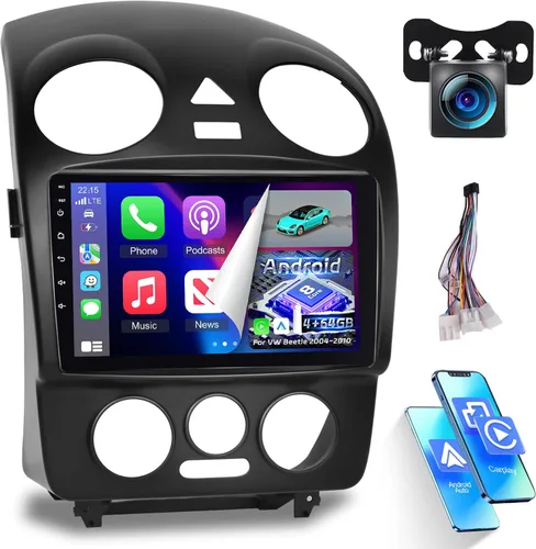 Miniatura 8 de 2+64G Carplay - Radio inalámbrica para coche Android para VW Beetle 2004-2010, pantalla táctil de 9 pulgadas con Android Auto/DSP/UI