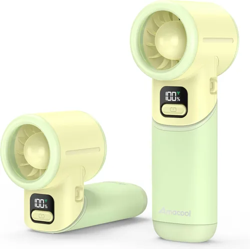 Miniatura 10 de AMACOOL Ventilador turbo portátil de mano, 5 velocidades, plegable, máximo de 20 horas de funcionamiento, mini ventilador de refrigeración