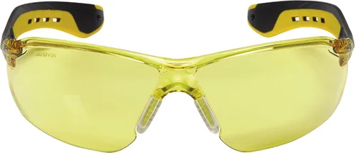 Miniatura 3 de 3M - Lentes de seguridad con patillas planas con lente resistente a los arañazos, marco ámbar, 1 par