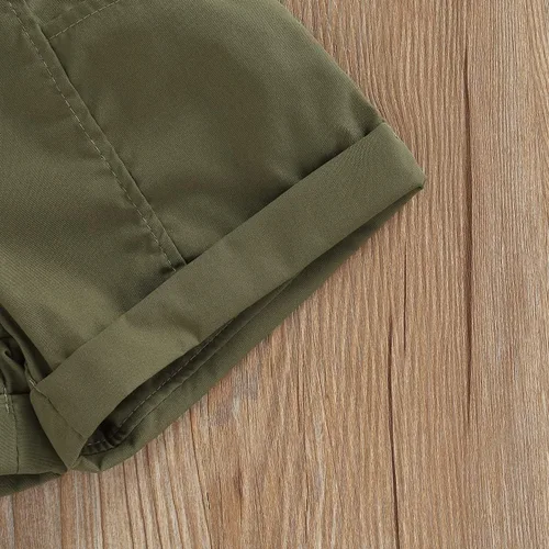 Miniatura 37 de TheFound Trajes de verano para niñas pequeñas, sin mangas, de punto acanalado, halter, pantalones cortos, ropa para recién nacidos, conjunto de 3