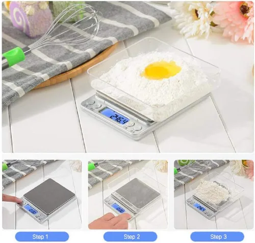 Miniatura 6 de Escala digital LCD 6.6 lbs 0.00 oz báscula de pesaje electrónica mini precisión gramos balanza de peso para cocina