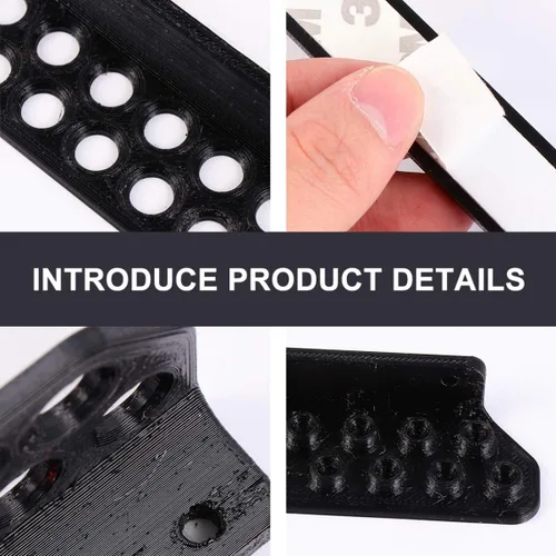 Miniatura 8 de BESPORTBLE Estante de flechas montado en la pared, soporte para 12 flechas con autoadhesivo para accesorios de tiro con arco, 1 par