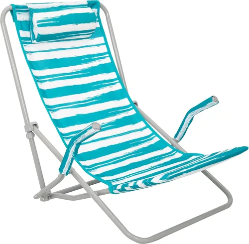 Miniatura 9 de #WEJOY Silla de playa de respaldo alto para adultos, sillas de playa resistentes para adultos con reposacabezas, silla portátil ligera para acampar