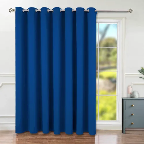 Miniatura 36 de BGment Cortina de Puerta Corredera de Moda 120 X 96 Pulgadas, Cortinas Opacas Térmicas Anchas que Oscurecen la Habitación Divisor de Habitación Azul