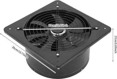 Miniatura 4 de Extractor de ventilación industrial, ventilador de escape axial, soplador de aire comercial, ventilador utilitario de alta velocidad, ventilador