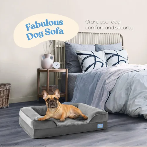 Miniatura 2 de Sofá cama ortopédica para perros – Camas ultra cómodas para perros medianos – Cama transpirable e impermeable para mascotas – Sofá cama de espuma