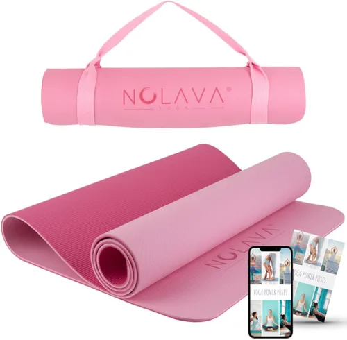 NOLAVA Alfombrillas de Yoga y Juegos Completos – TPE, Antideslizante – Incluye Alfombrilla, Bloques, Correa y Más (Juegos de 6 o 7 Piezas) – Para