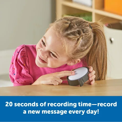Miniatura 3 de Learning Resources Message Maker - Botón grabable con burbujas de discurso – Juguetes SEL, habilidades de conversación, botones de grabadora de voz