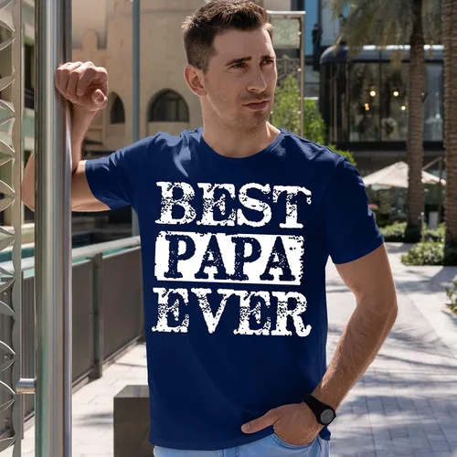 Miniatura 4 de fresh tees Camiseta con texto en inglés Best Papa Ever Camiseta para el Día del Padre Regalos divertidos para marido, papá y abuelo