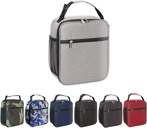 Miniatura 9 de Lonchera aislada para hombres y mujeres, lonchera a prueba de fugas con bolsillos de malla para el trabajo, gimnasio, viajes o campamento, ligera