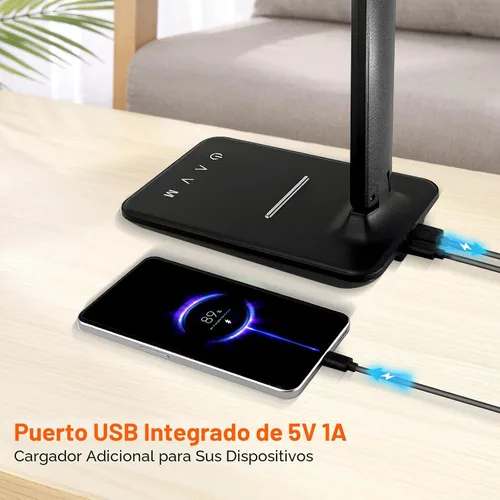 Miniatura 4 de Lámpara de escritorio LED shinelife para oficina en casa, lámpara de escritorio brillante con puerto de carga USB, lámparas de escritorio ajustables