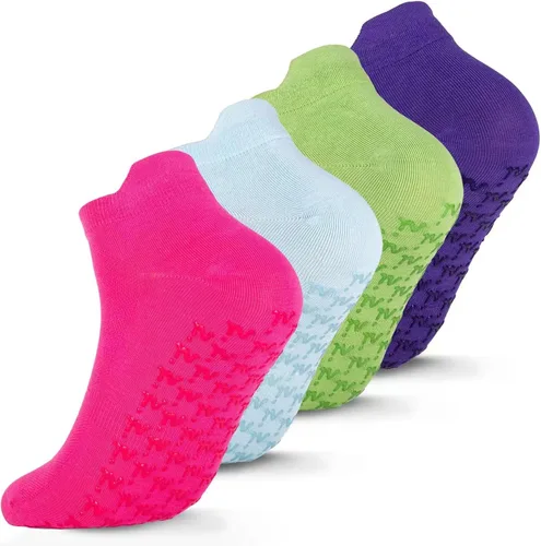 Calcetines de yoga para mujer, calcetines antideslizantes con gel de agarre para el hogar, hospital, yoga, pilates, barras, ancianos, embarazo