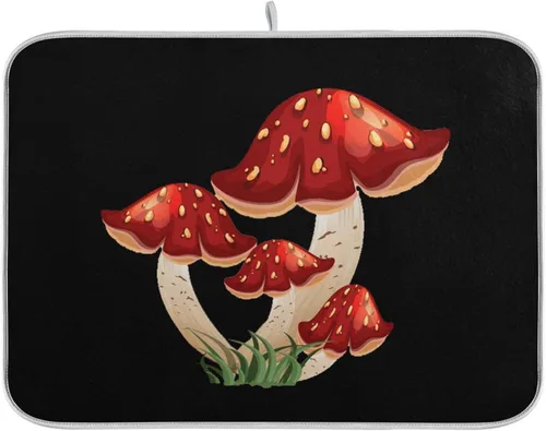 Miniatura 11 de Tapete de secado de platos de gnomos del día de San Patricio para encimera de cocina, tréboles, tapete de secado de microfibra, absorbente