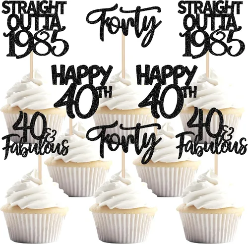Miniatura 17 de Paquete de 24 adornos para cupcakes Straight Outta 2012 Happy 13th Birthday Thireen Awesome Since 2012, 13 fabulosas decoraciones para tartas