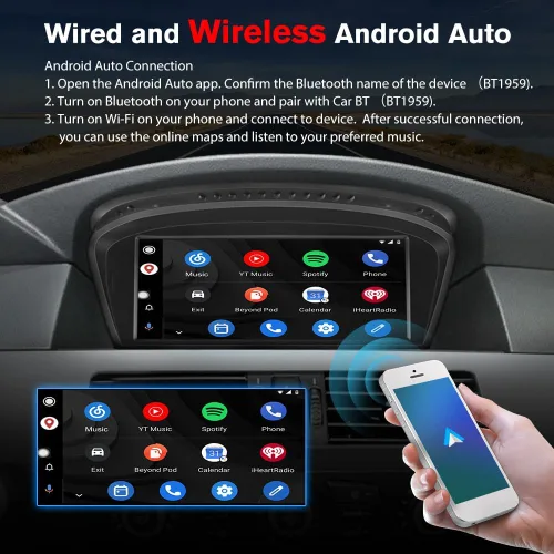 Miniatura 5 de Pantalla de radio de coche Linux de 8.8 pulgadas para BMW Serie 3/5 E60 E61 E63 E64 E90 E91 E92 CCC (2004-2008) CarPlay Android Auto Display Mirror