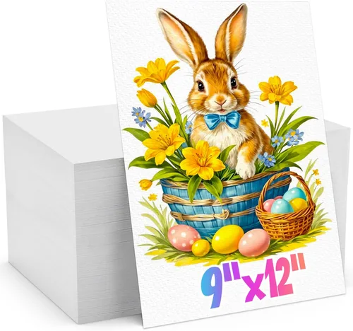 Miniatura 11 de 100 hojas de papel para acuarela, papel blanco de acuarela de 5"x7" a granel, papel de artista de 140 libras/300 g prensado en frío sin ácidos