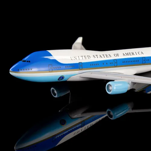 Miniatura 3 de 24-Hours The Air Force One 747 Modelo de Avión de Metal de Aleación 747 Regalo de Cumpleaños Modelos de Aviones Regalo de Navidad 1:400