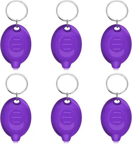 Mini UV llevó la linterna del llavero, pequeña luz negra (6PCS) | Tiny Flashlight, Key Ring Flashlight, 12 Lumen Portable Ultra Bright Battery