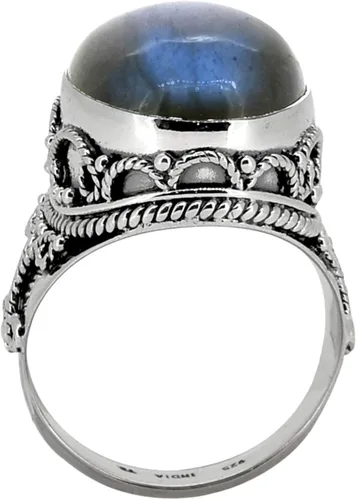 Miniatura 6 de YoTreasure Anillo de labradorita en negrita de 0.591 x 0.787in, plata de ley 925, joyería de piedras preciosas, Metal Piedra preciosa Metal