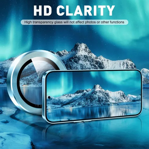 Miniatura 5 de LucBuy Protector de lente de cámara para Samsung Galaxy Z Fold 3, cubierta de cámara de vidrio templado Protector de pantalla Adhesivo de película