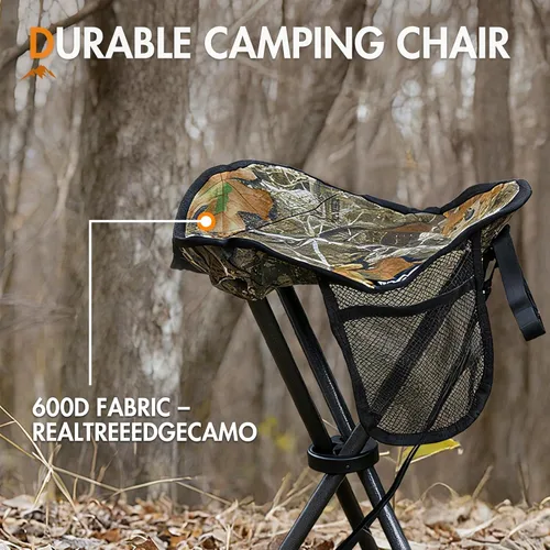 Miniatura 4 de Portal Taburete plegable para camping, portátil, plegable, asiento trípode para senderismo, caza, caminata, pesca, viajes, al aire libre