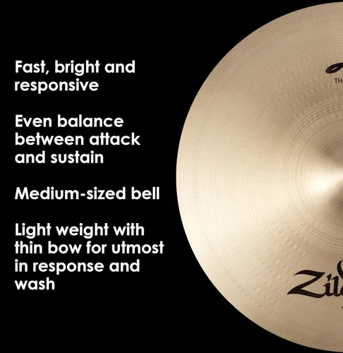 Miniatura 5 de Zildjian A0223 - Platillo delgado de 16 pulgadas