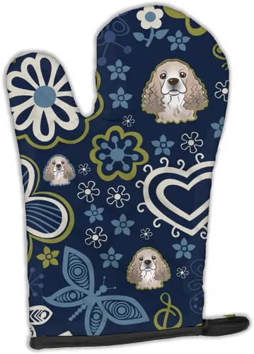 Miniatura 160 de Caroline's Treasures BB4020OVMT Dog House Collection Border Collie - Guante de horno grueso resistente al calor para sartenes calientes y horno