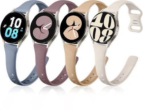 Miniatura 8 de GEAK Compatible con Samsung Galaxy Watch 7 Banda de 40mm 44mm/Ultra 47mm, Samsung Watch 6/5/4, Banda de silicona suave y delgada de 20mm