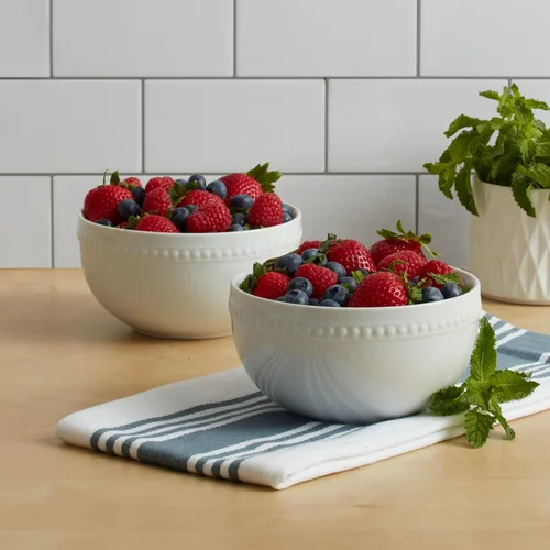Miniatura 9 de Everyday White Tazones de sopa y cereales de porcelana de 26 onzas
