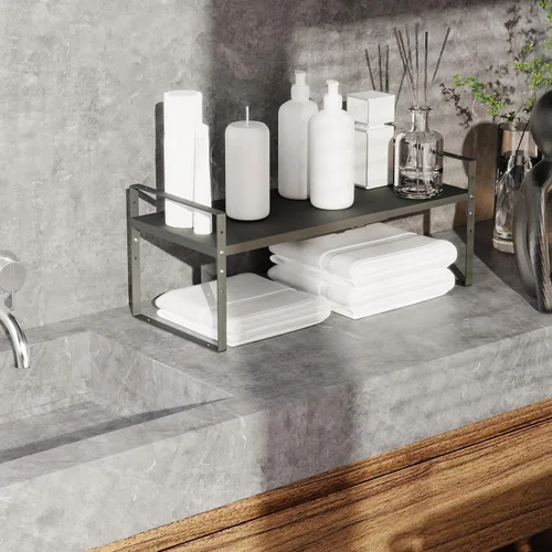 Miniatura 4 de Jojocross Estante organizador de especias apilable expandible en gabinetes, estantes de cocina, armarios de cocina, estantes apilables, despensa, 1