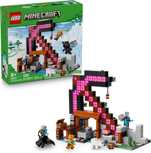 LEGO Minecraft The Pickaxe Mine Juguete para Niños - Juego de construcción para niños y niñas, juguete de Minecraft para fanáticos de los juegos de