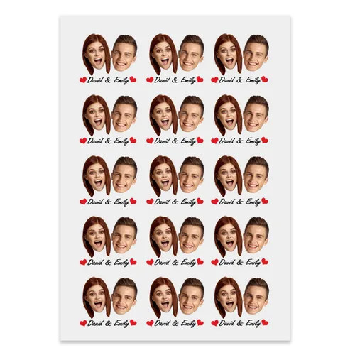 Miniatura 11 de YesCustom Tatuajes temporales personalizados con nombre, corazones de amor, tatuaje de cara falsa personalizada con foto para mujeres y hombres