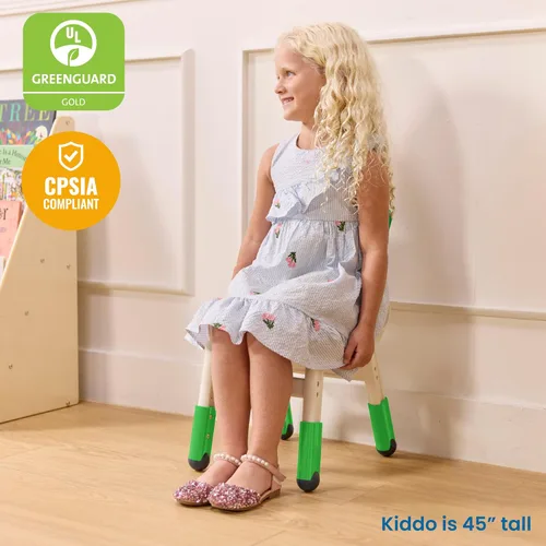 Miniatura 7 de ECR4Kids Silla ajustable para aula, asientos flexibles, verde hierba, paquete de 2 Verde (Grassy Green)