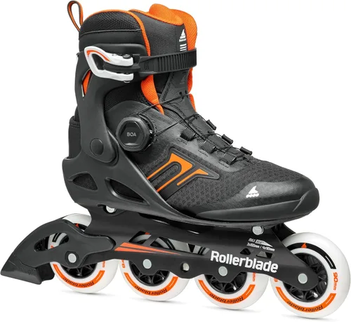 Rollerblade Macroblade 90 BOA - Patín en línea para hombre, color negro y naranja