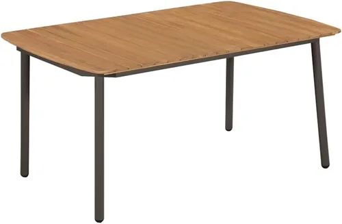 Miniatura 2 de Ensemble de Salle à Manger Extérieur 7 pièces en Acacia massif et rotin synthétique gris, résistant aux intempéries, Pour Jardin terrasse, Design