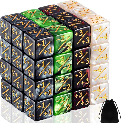 Miniatura 6 de Sumind 24 piezas contadores de dados de vida de Magic - contadores +1/+1 de comandante, fichas de refuerzo, dados de 6 lados, contador de lealtad