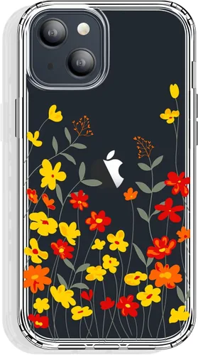 Miniatura 34 de GYZYA Funda transparente para iPhone 14 y iPhone 13 de 6.1 pulgadas con diseño de patrón, funda protectora delgada de TPU + parachoques a prueba