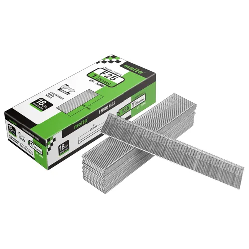 Miniatura 7 de meite Clavos Brad de calibre 18 de 1 pulgada de longitud F25, acabado galvanizado, ideal para tapicería, recortes, carpintería, 5,000 unidades/caja